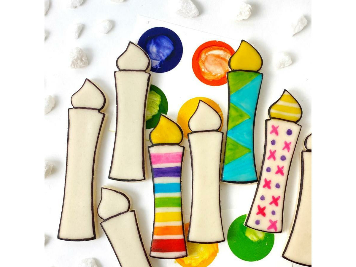 Hanukkah paint-your-own candles