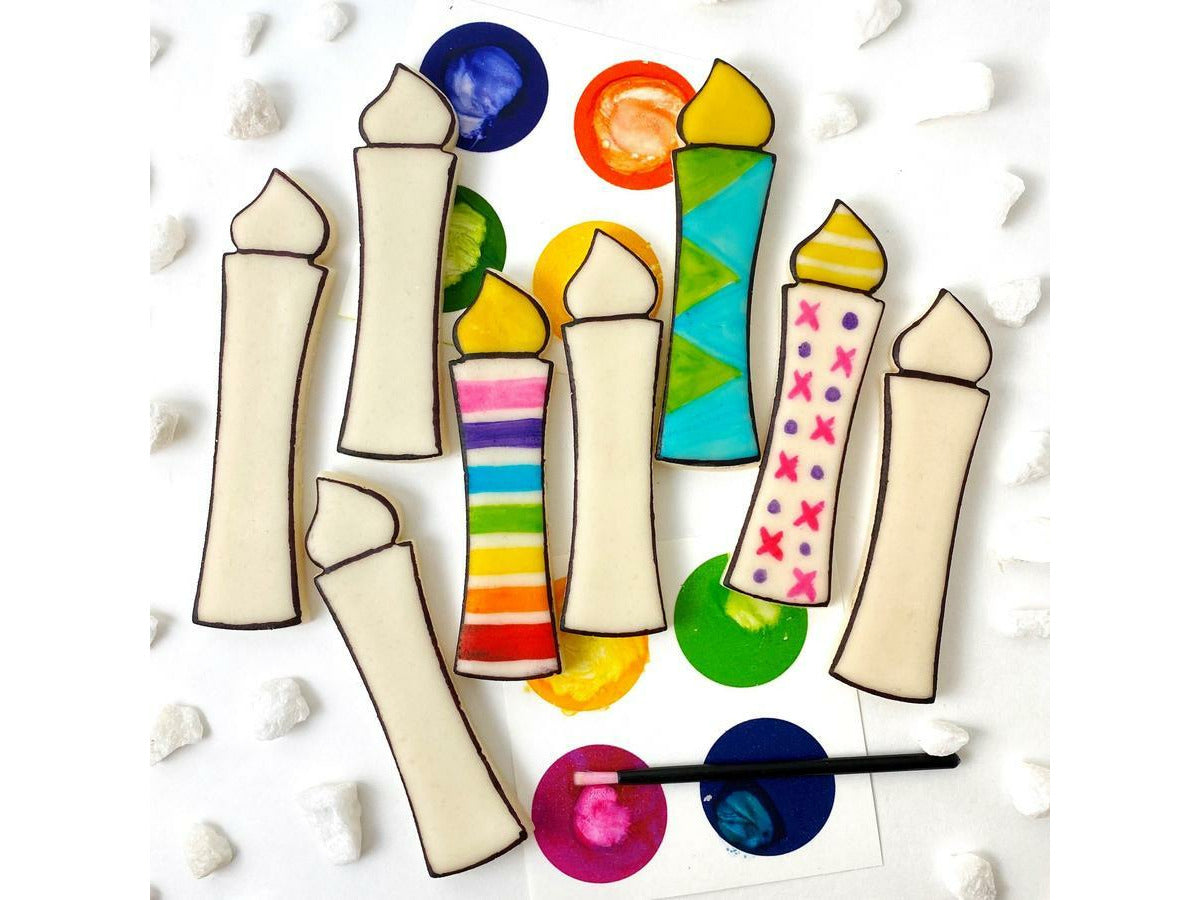 Hanukkah paint-your-own candles