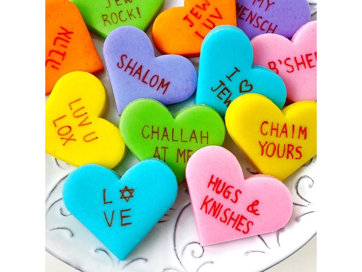 Jewish Conversation Marzipan Heart Tiles