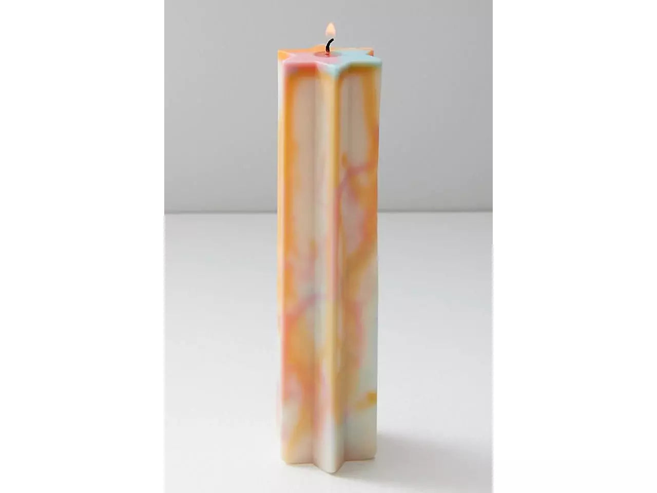 Tie Dye Star of David Pillar Candle