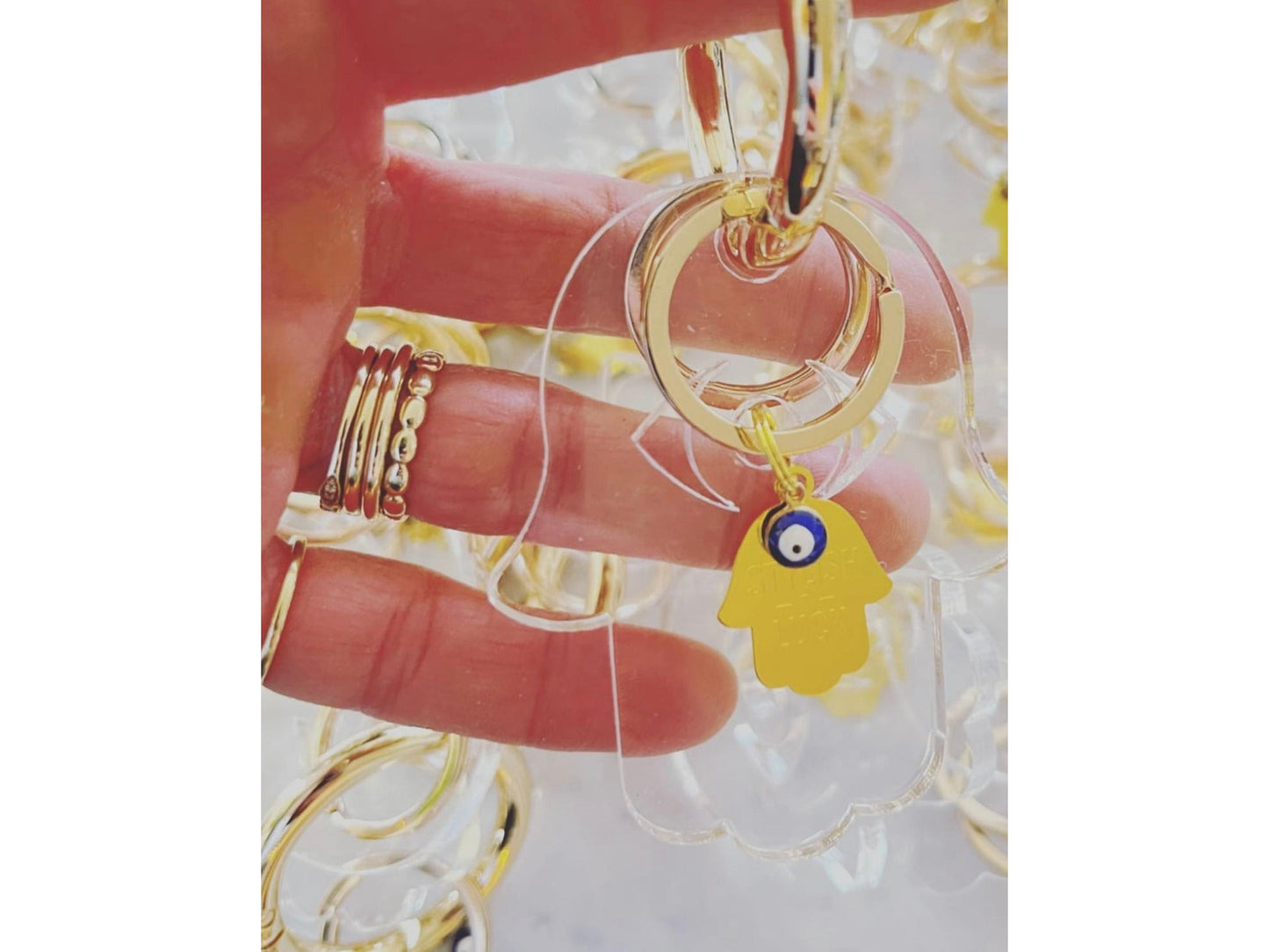 Hamsa Acrylic Keychain