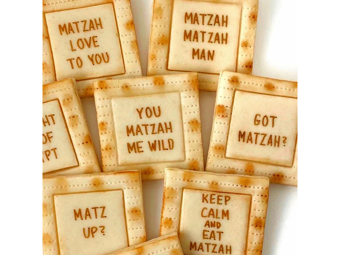 Passover Marzipan Matzah Conversation Tiles