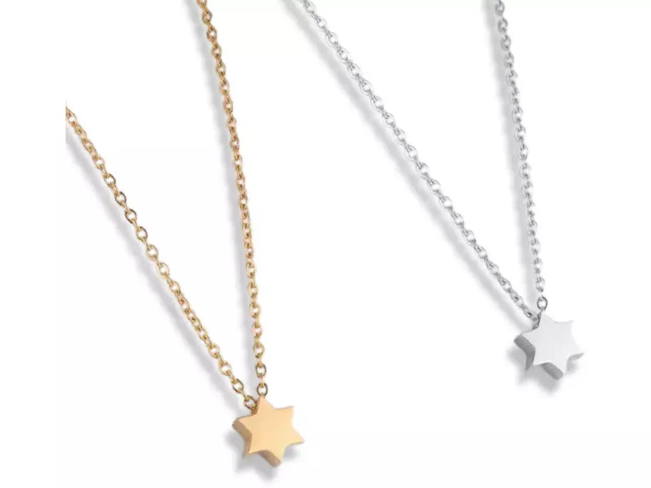 Small jewish online star necklace