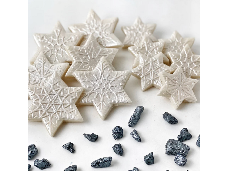 Hanukkah Marzipan Star of David Snowflake Collection