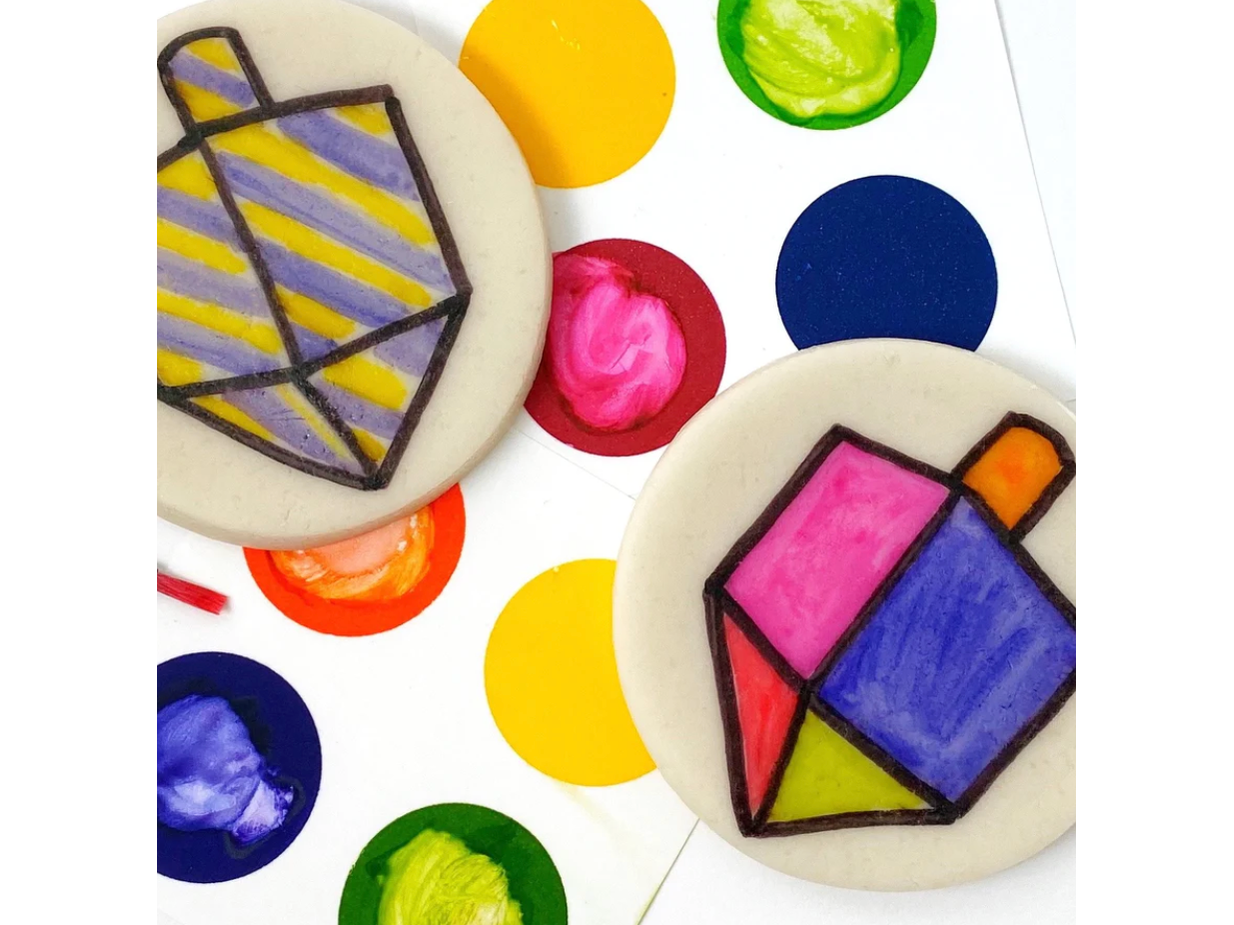 Hanukkah Paint Your Own Marzipan Dreidels