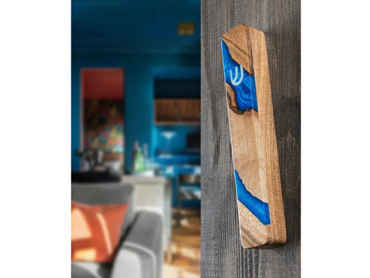 Wood epoxy resin mezuzah case