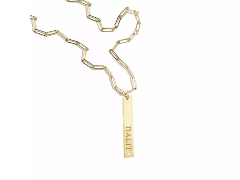 Paperclip Diamond Nameplate