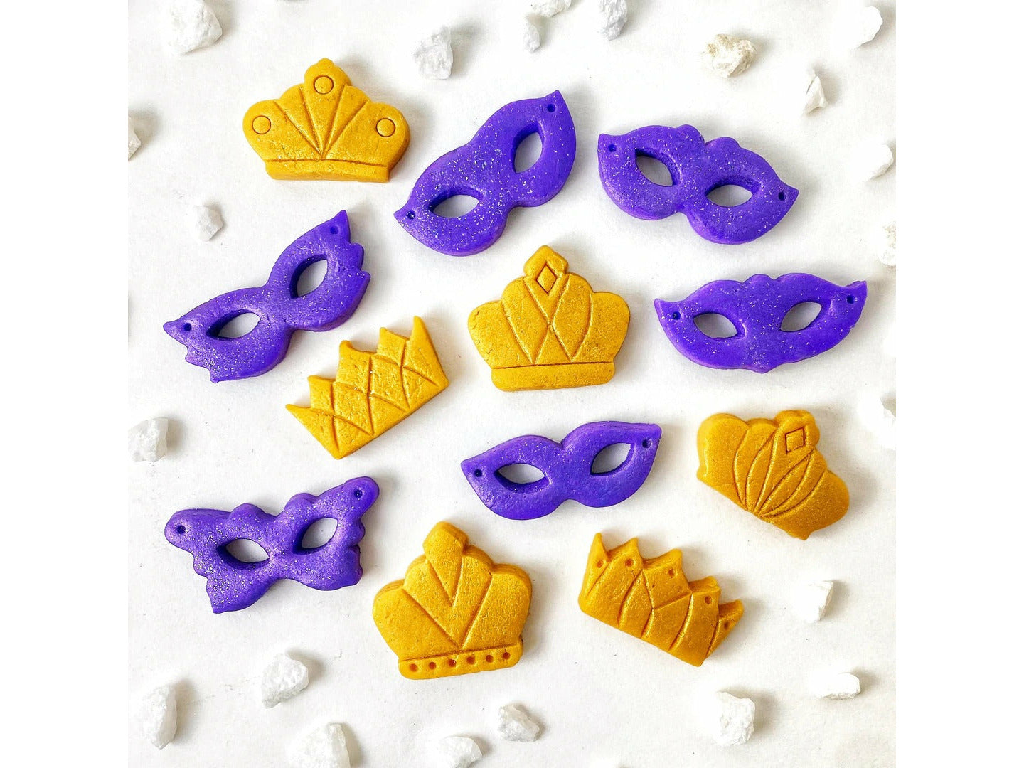 Purim glitter masks and crowns