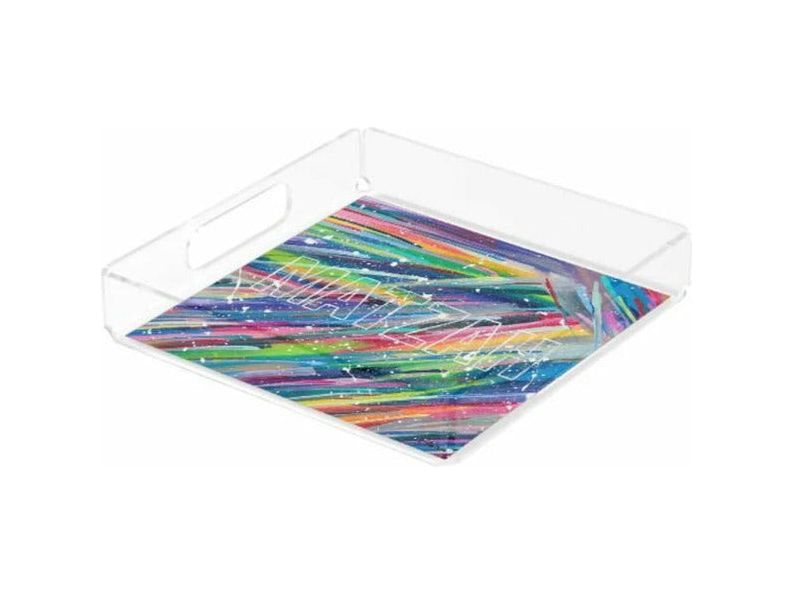 Splatter Paint Acrylic Matzah Tray