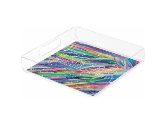 Splatter Paint Acrylic Matzah Tray