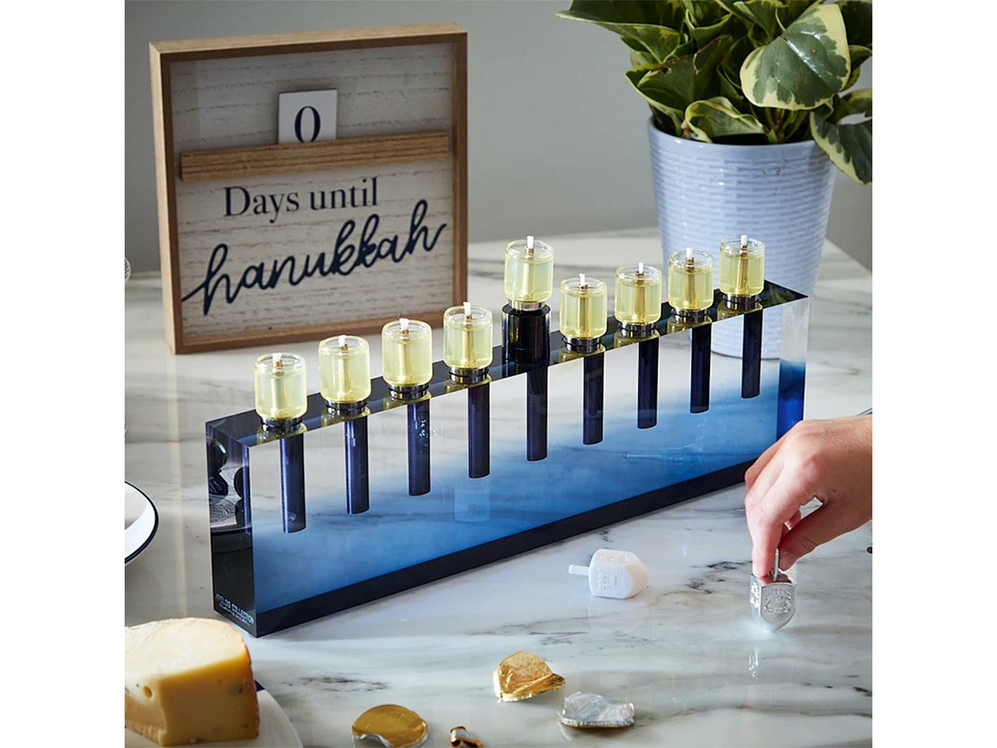Acrylic Oil Menorah