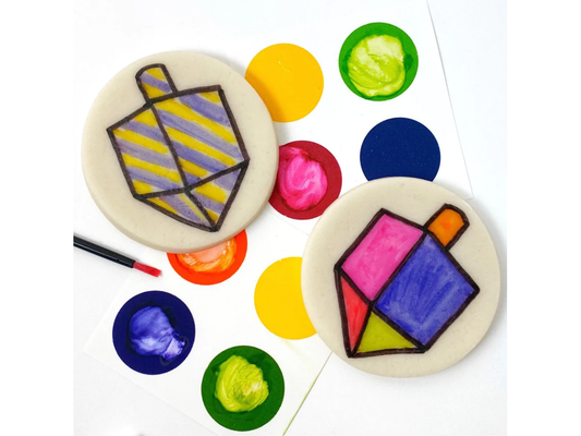 Hanukkah Paint Your Own Marzipan Dreidels