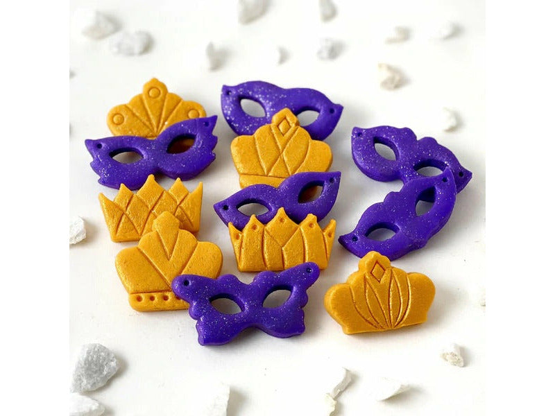 Purim glitter masks and crowns