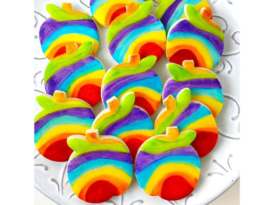 Rosh Hashanah Rainbow Apple Tiles