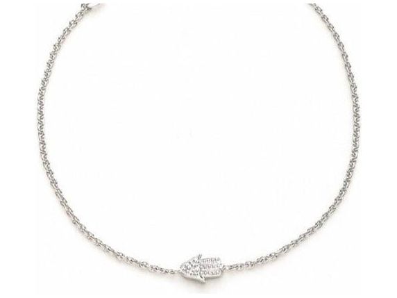 Silver Diamond Hamsa Bracelet