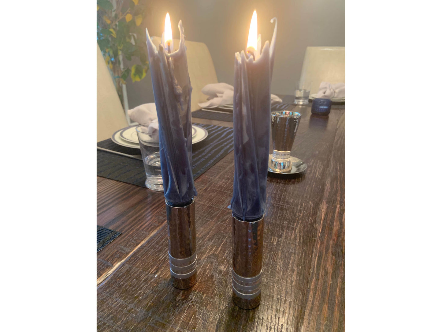Shabbat Cylinder Candlesticks