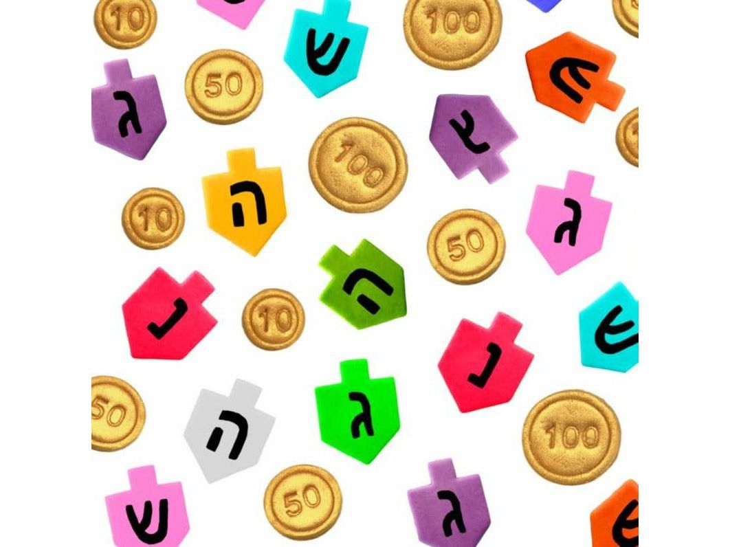 Marzipan Dreidel & Gelt Candy Bites