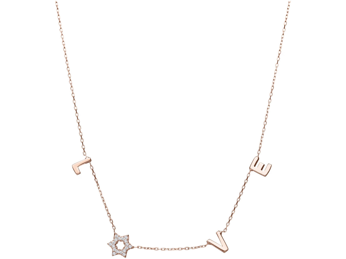 Love Star of David Necklace with Diamonds