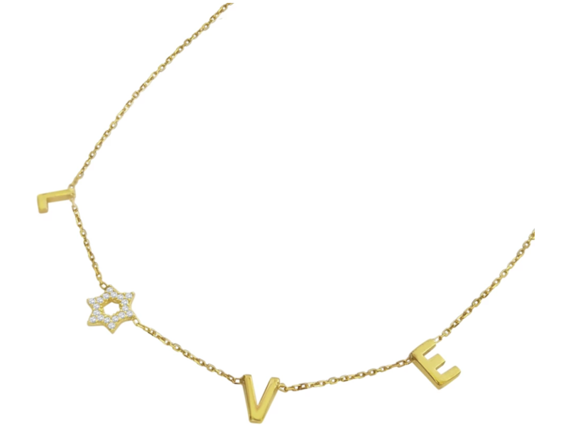 Love Star of David Necklace with Diamonds