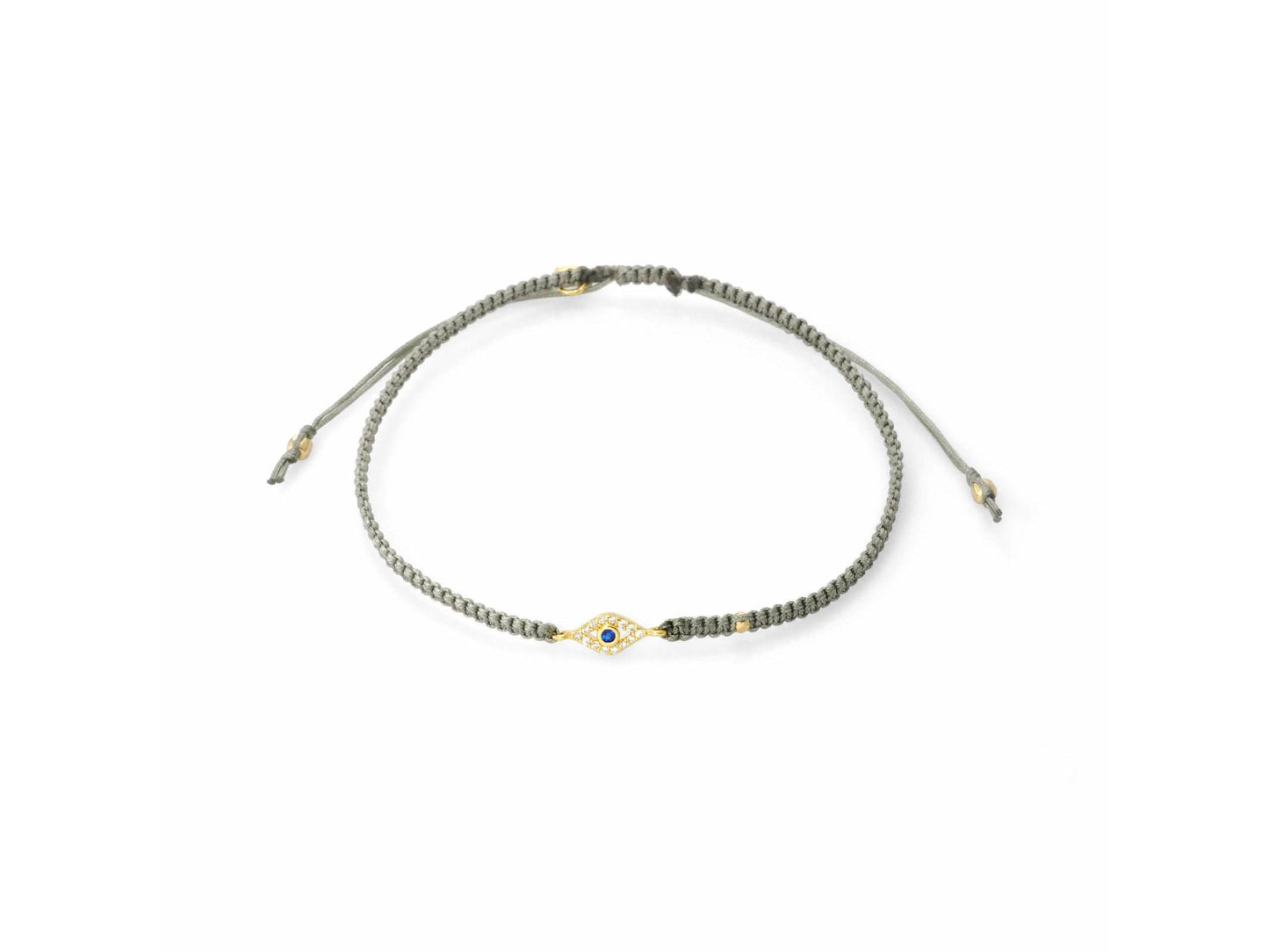 Braided Silk Cord Bracelet-Evil Eye