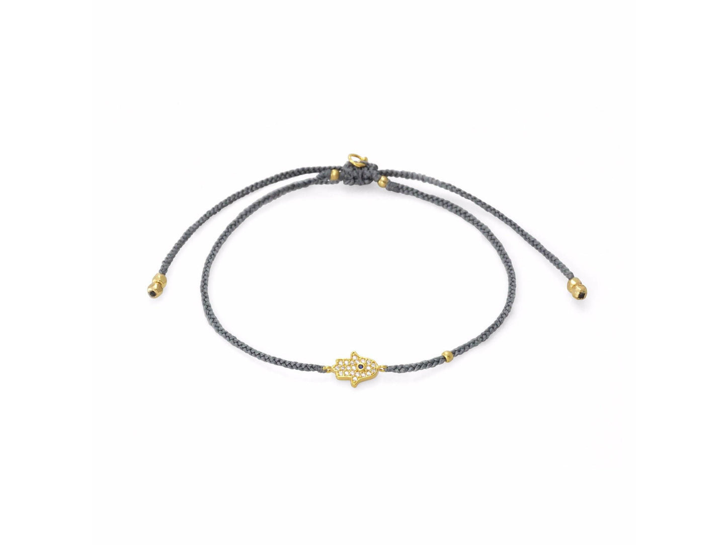 Braided Nylon Bracelet-Mini Hamsa