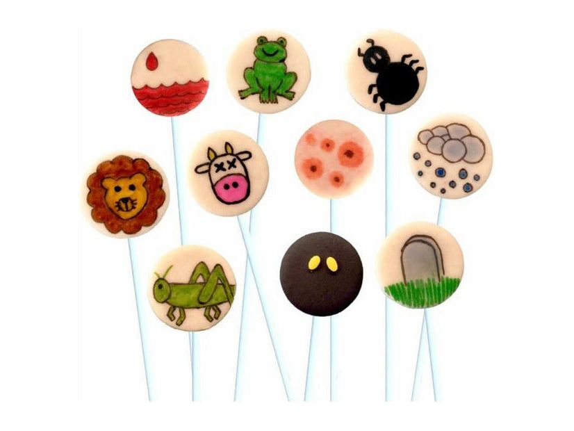 Marzipan Ten Plague Pops