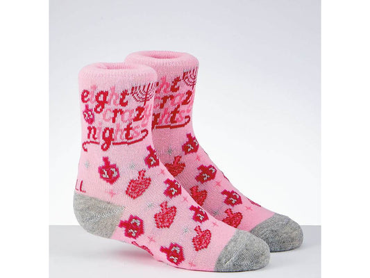 Chanukah Girls Dreidel Crew Socks