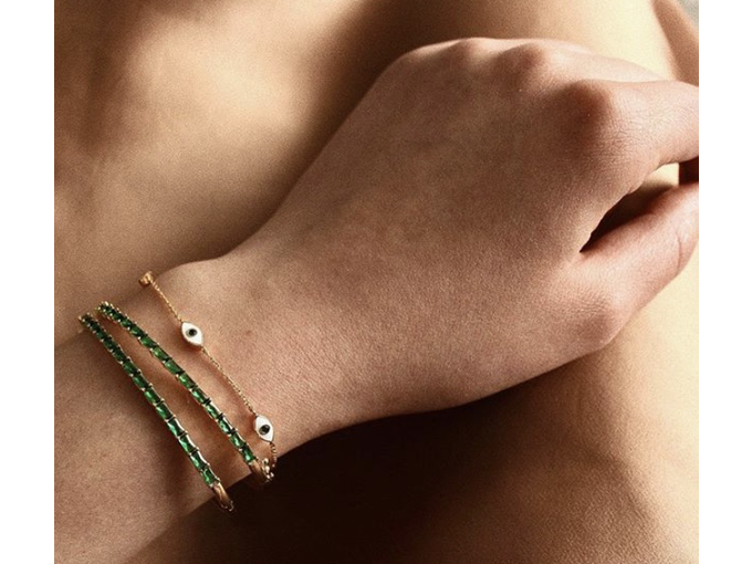 Evil Eye Enamel Chain Bracelet