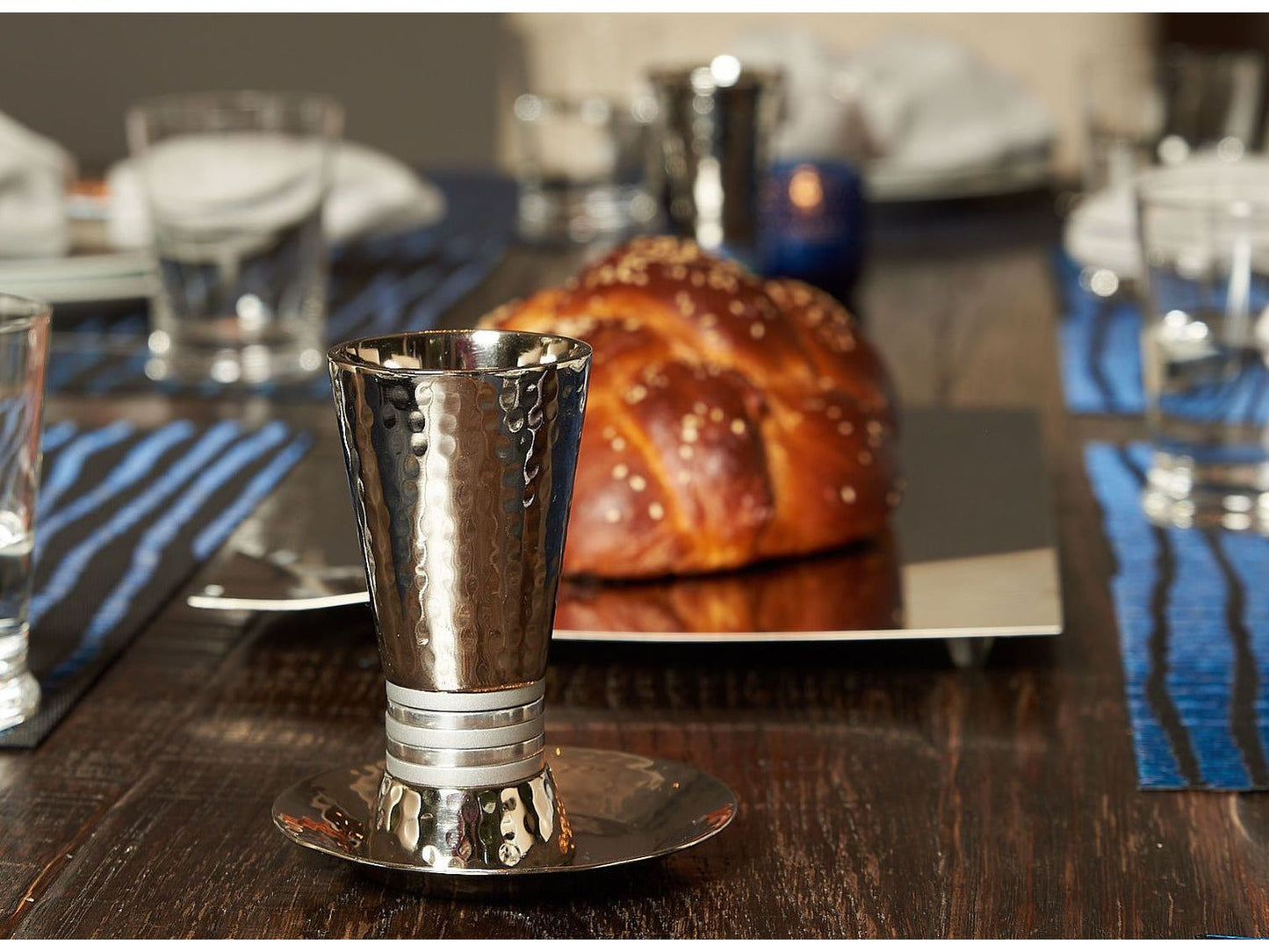 Hammered Kiddush Cup