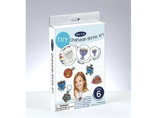 Hanukkah Shrink Art,  Six Assorted Designs