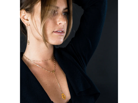 Hamsa and Evil Eye Lariat Necklace