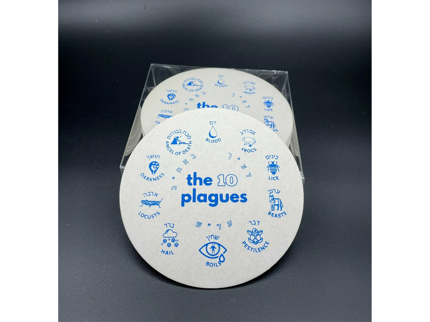 Passover Ten Plague Coasters - set of 18