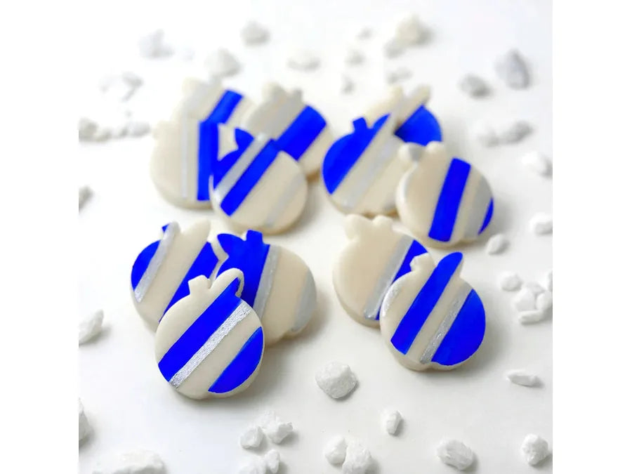 Blue and White Rosh Hashanah Marzipan Apples