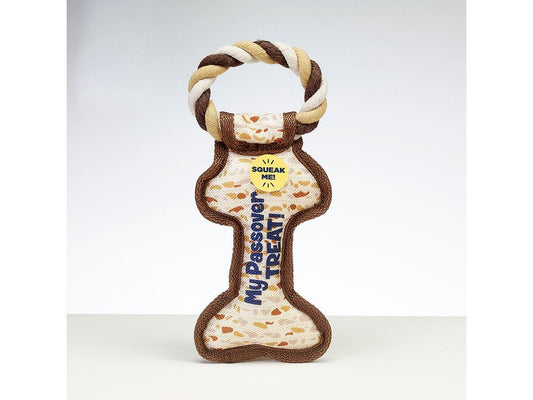“Chewdaica"™ Passover Bone Squeaky Dog Toy