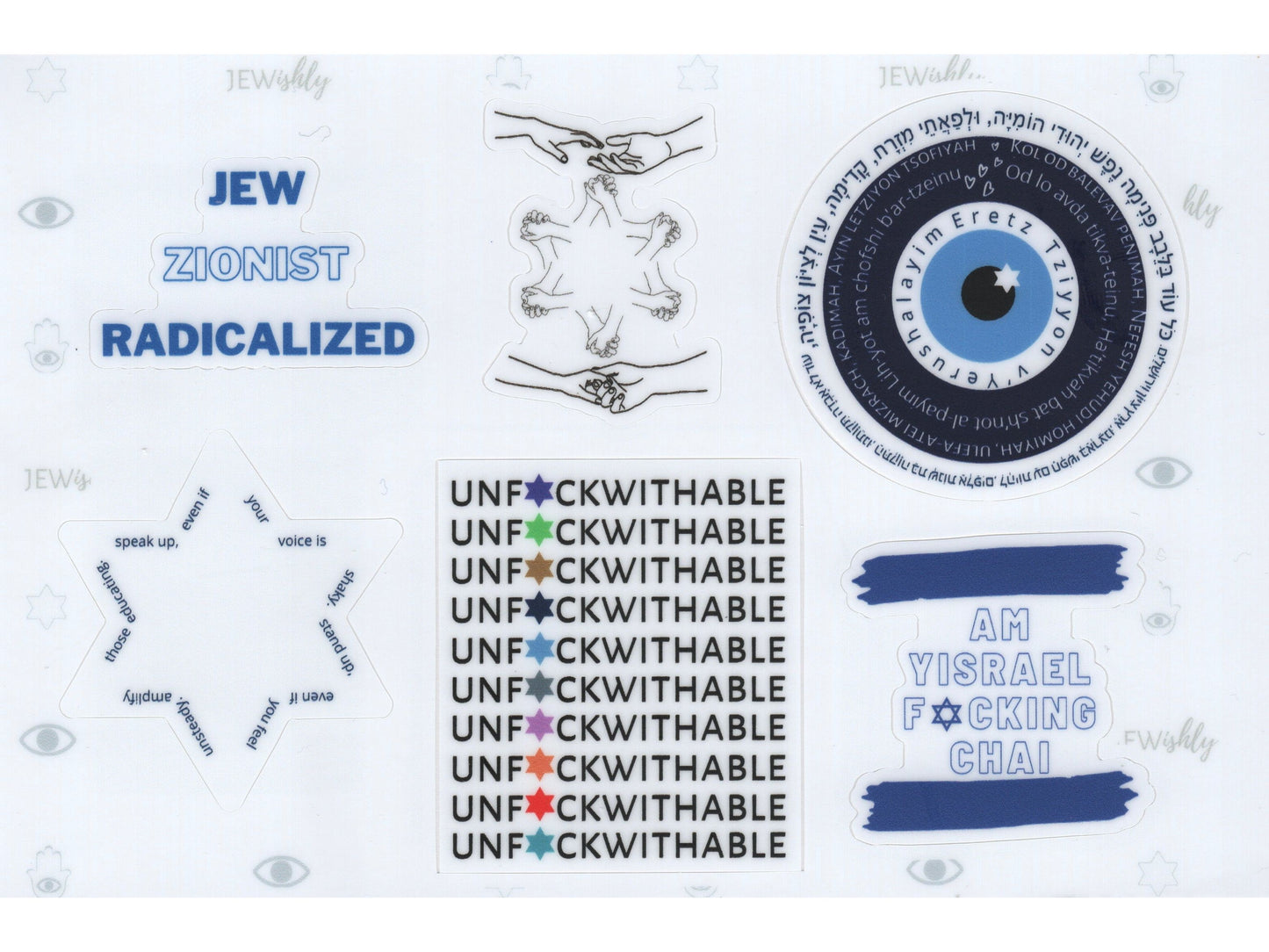 Jewish Pride Sticker Sheet