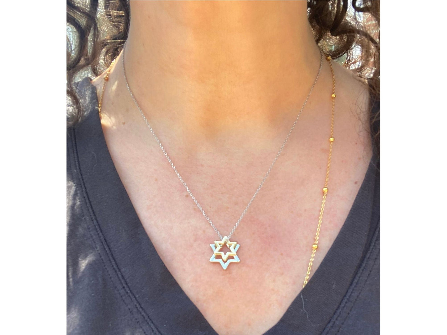 Double Magen David Necklace