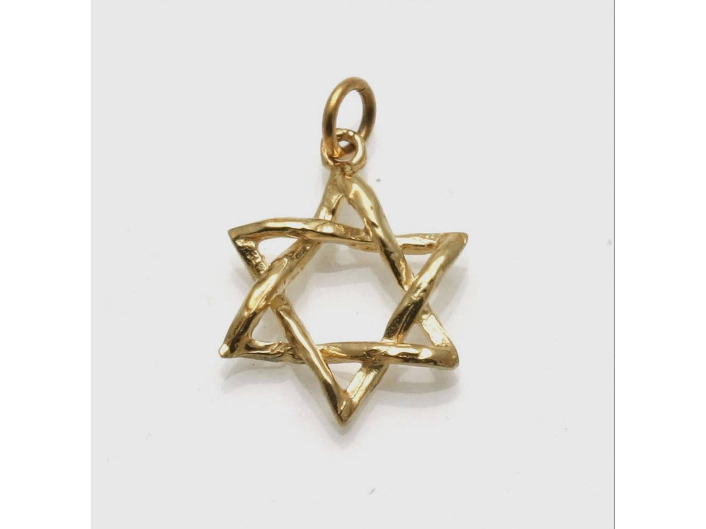 14k Yellow Gold Woven Jewish Star of David Pendant