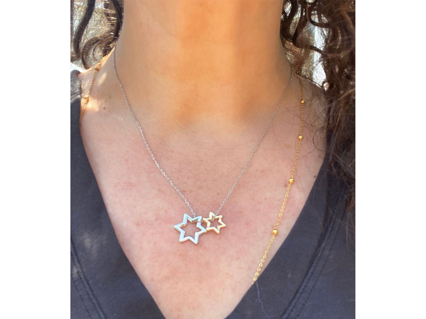 Double Magen David Necklace