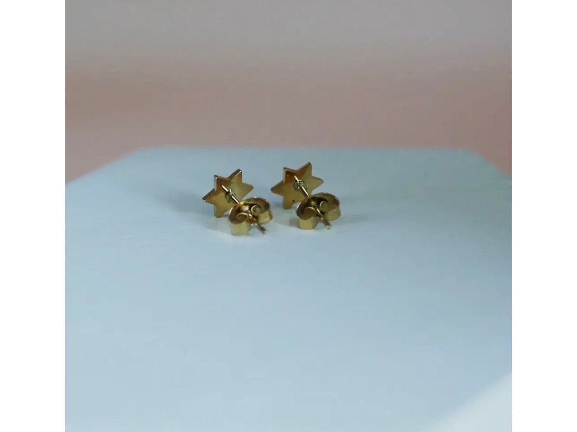 Jewish Star Enamel Studs