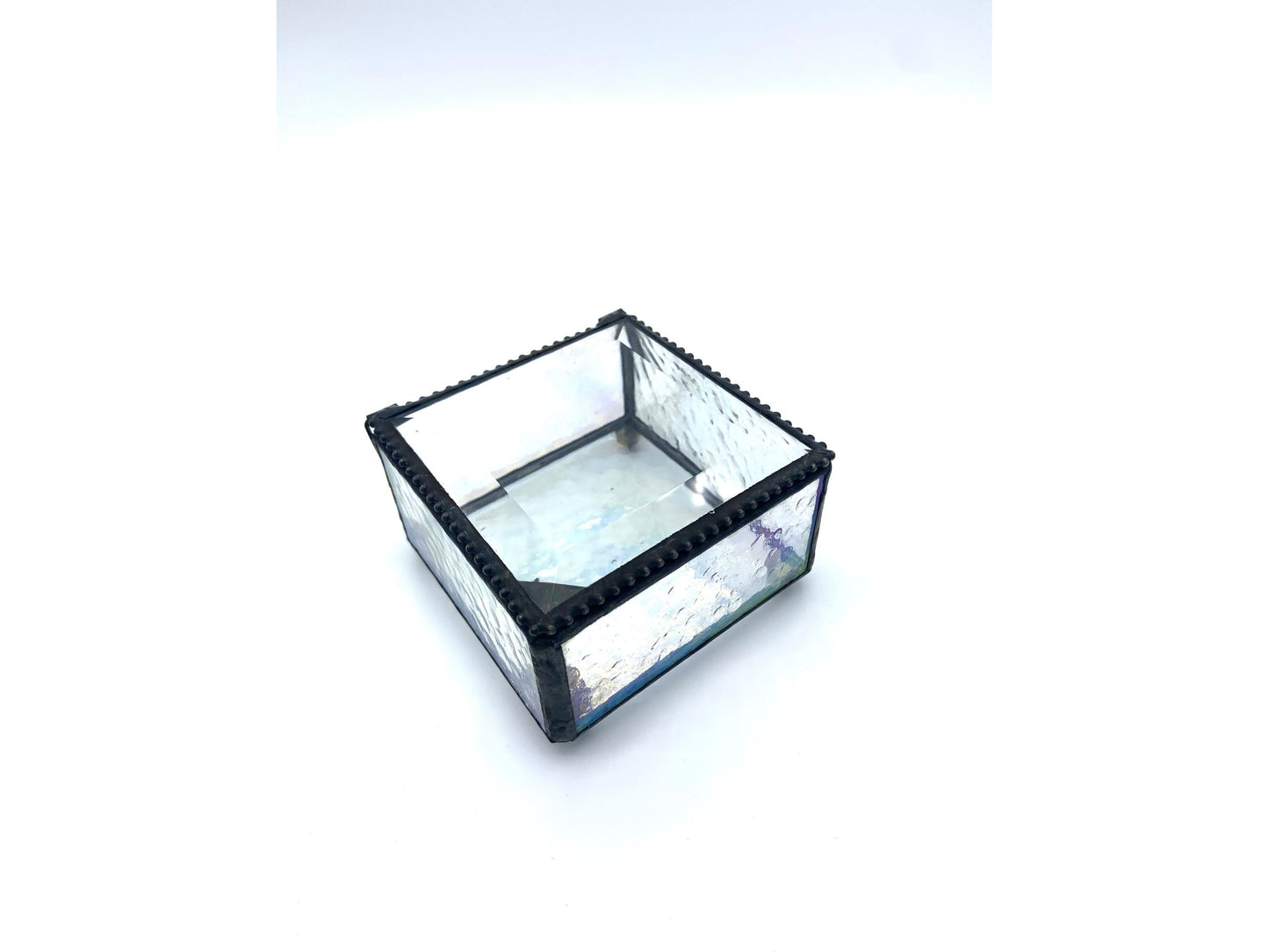 Glass jewelry box