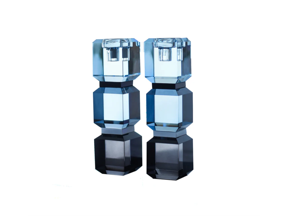 Slate Blue Color Block Candle Sticks