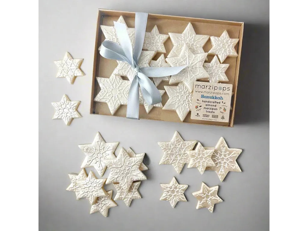 Hanukkah Star of David marzipan Snowflakes