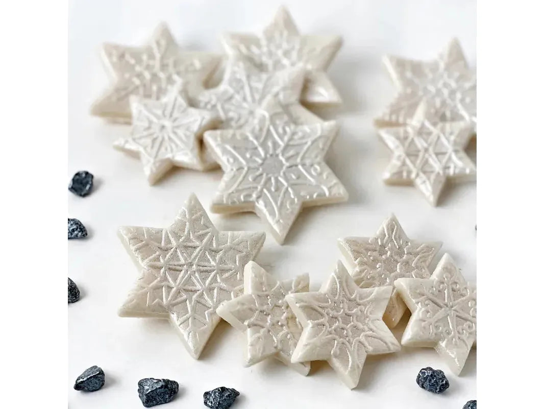 Hanukkah Star of David marzipan Snowflakes