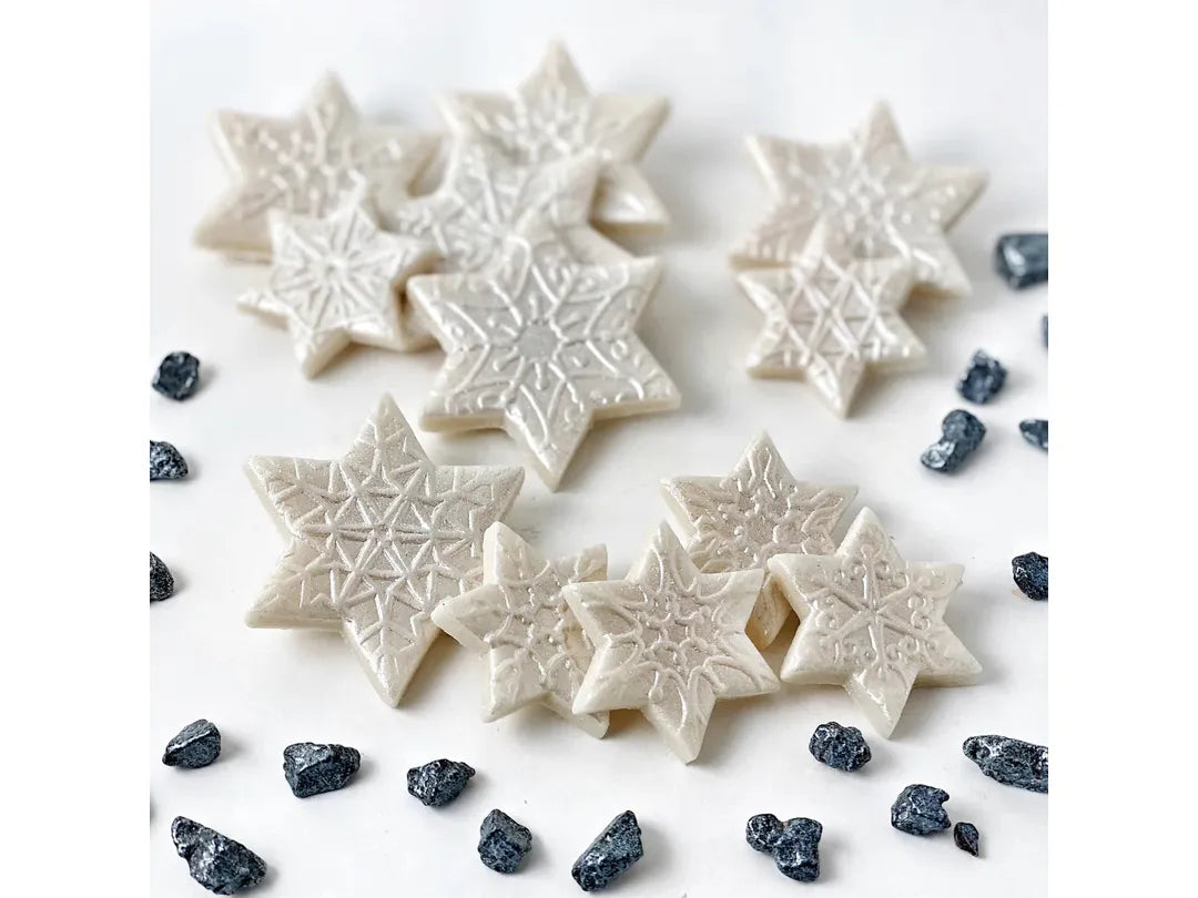 Hanukkah Star of David marzipan Snowflakes