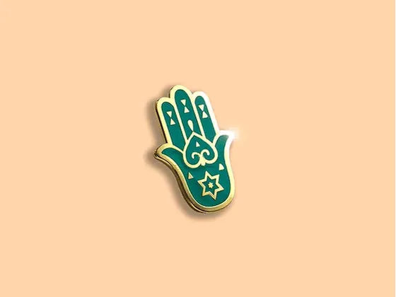 Hamsa Enamel Pin