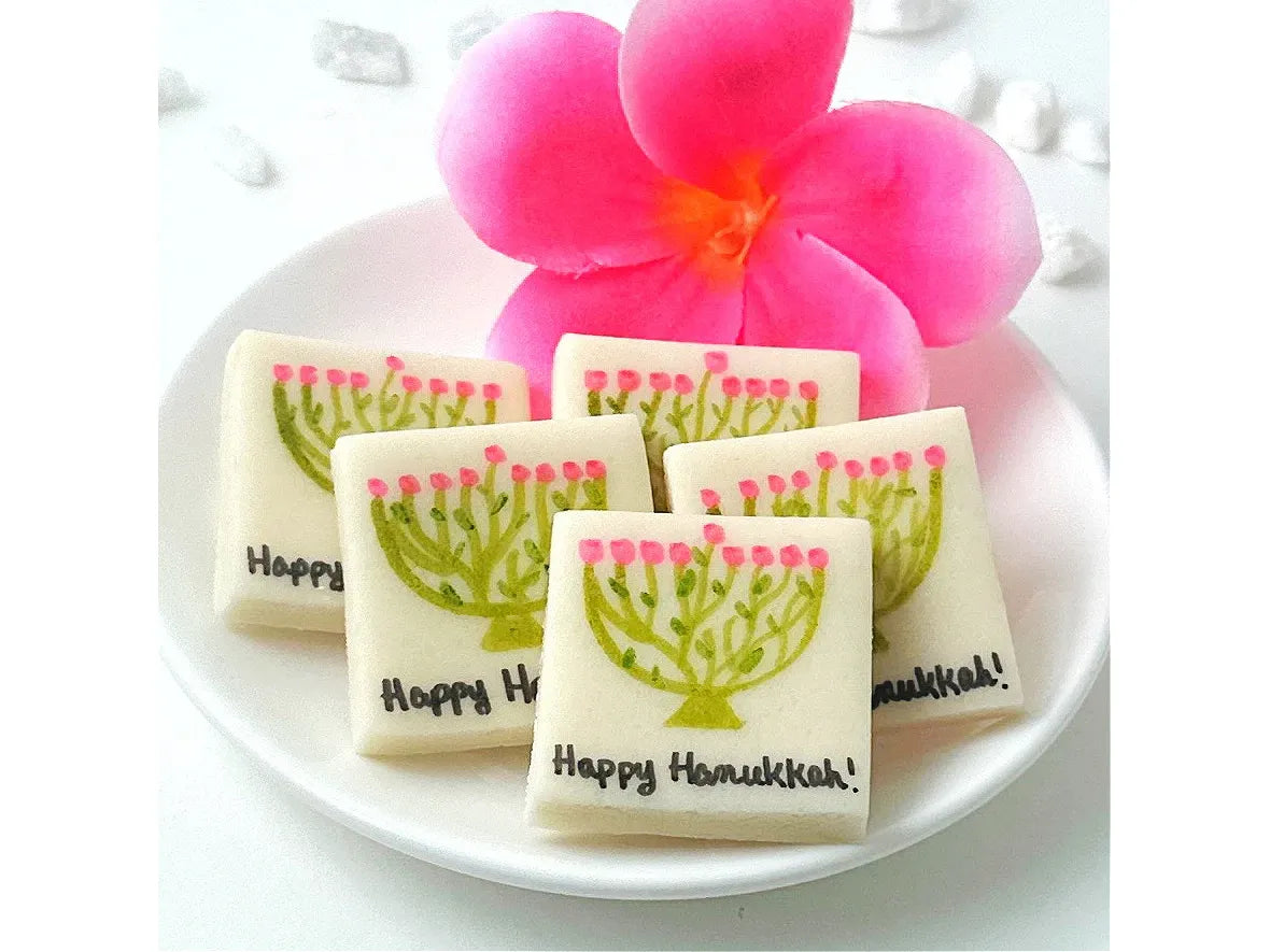 Happy Hanukkah Marzipan Placecards