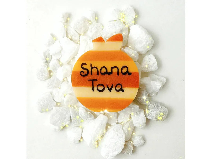 Rosh Hashanah Golden Apple Marzipan Placecards