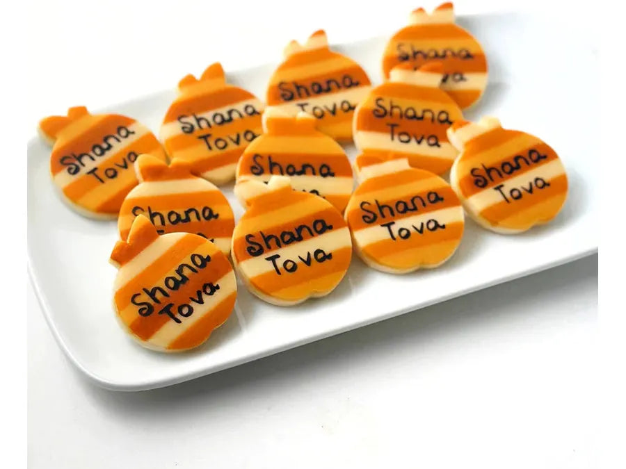 Rosh Hashanah Golden Apple Marzipan Placecards