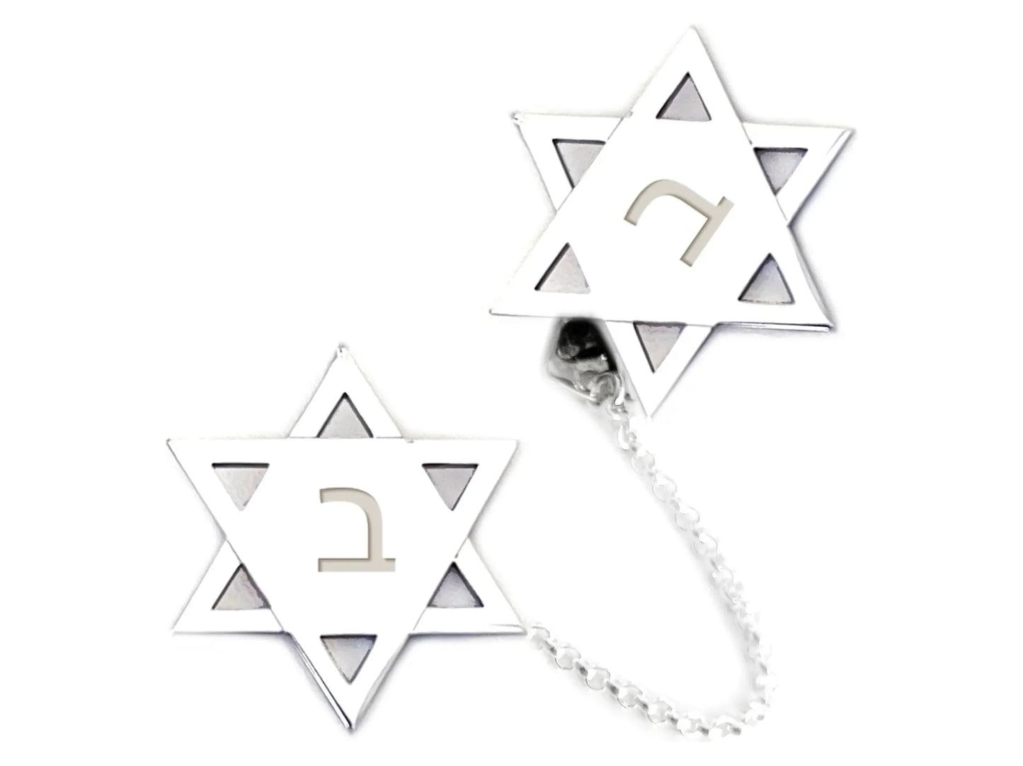 Personalized Star of David Tallit Clips