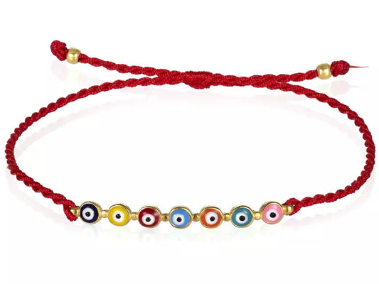 Red string evil eye bracelet